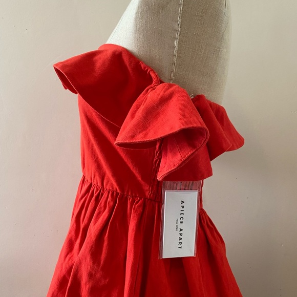 ** SOLD ** Apiece Apart Novella Mini Dress, Poppy, 2 - Picture 3 of 6